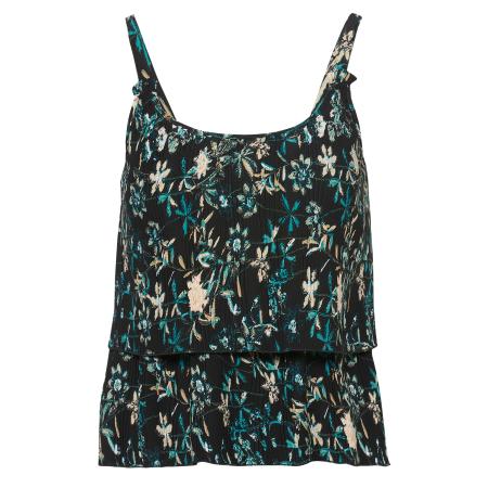 KOROSHI Blouse beige / blauw / zwart / wit