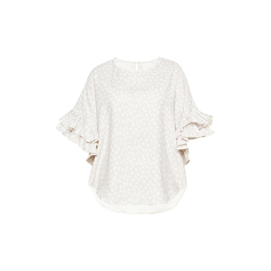 FELIPA FELIPA Blouse cappuccino / wit -