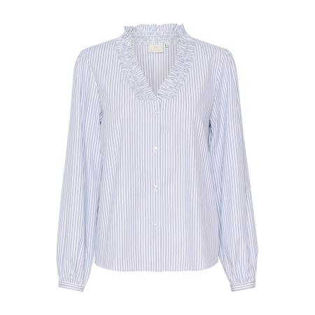 Kaffe Kaffe Blouse Maibritt lichtblauw / wit
