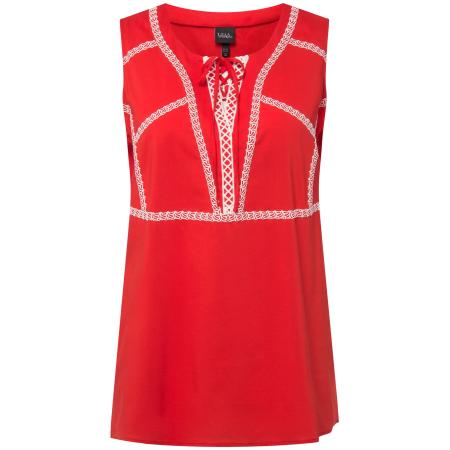 Ulla Popken Ulla Popken Blouse ecru / rood