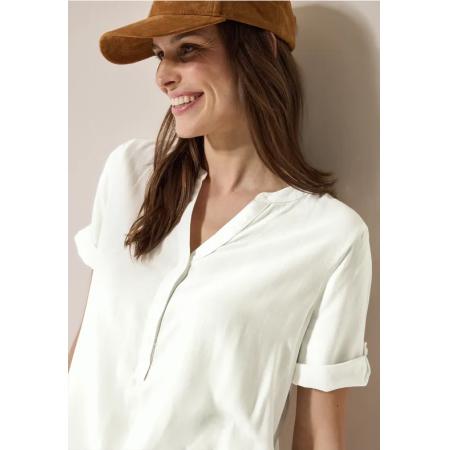 CECIL Blouse met korte mouwen in effen kleur