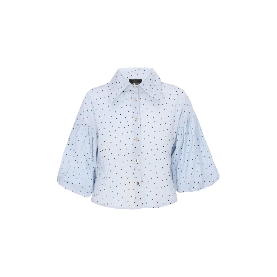 NAEMI NAEMI Blouse Fashion Look pastelblauw / zwart -