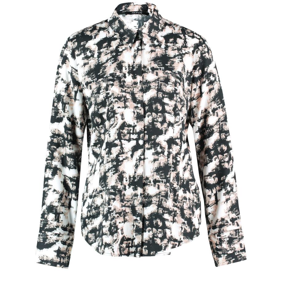 Taifun TAIFUN Blouse nude / zwart / offwhite -