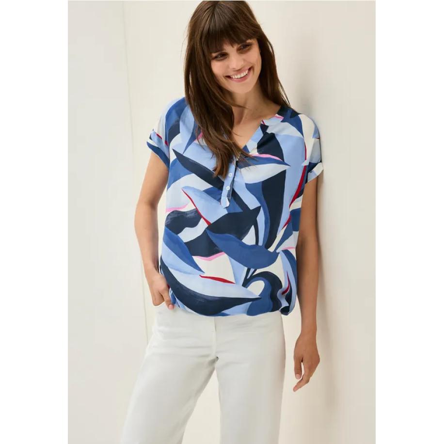 CECIL Gedessineerde blouse Blauw
