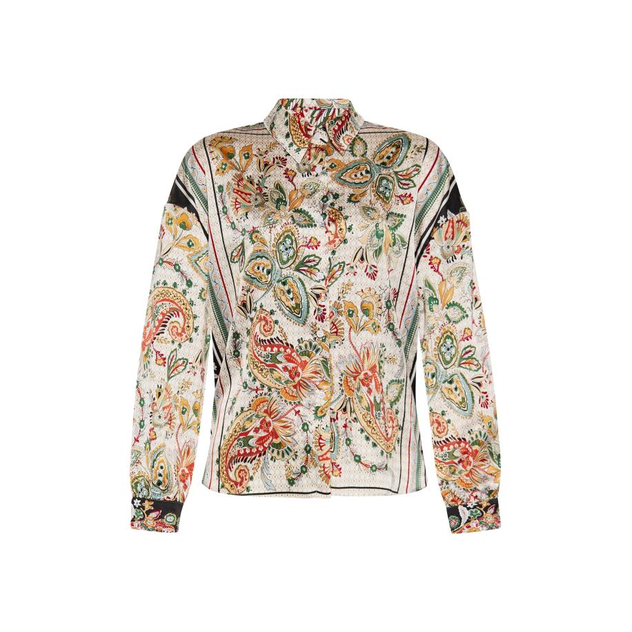 Usha usha FESTIVAL Blouse lichtbeige / groen / abrikoos / roestrood -