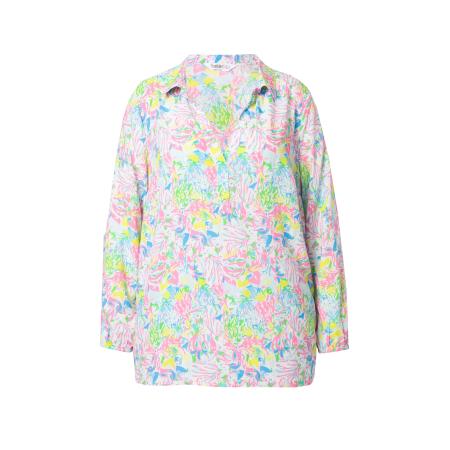 Angel of Style Blouse lichtblauw / geel / rosa / wit