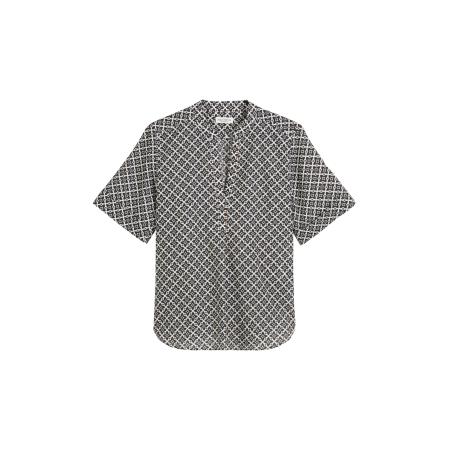 Marc O'Polo Marc OPolo Blouse marine / bruin / wit