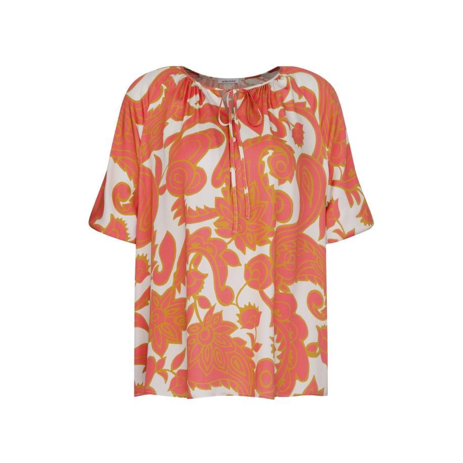 SEIDENSTICKER Blouse Schwarze Rose ecru / rosa Roze