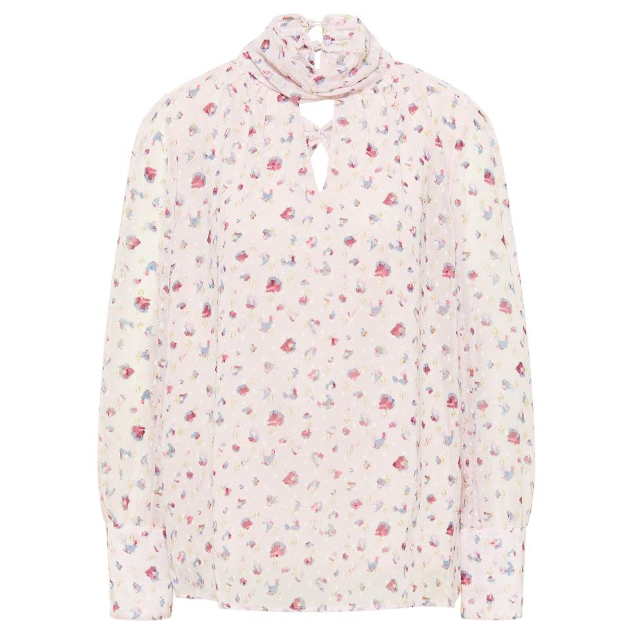 Faina faina Blouse lichtblauw / goud / framboos / lichtroze -