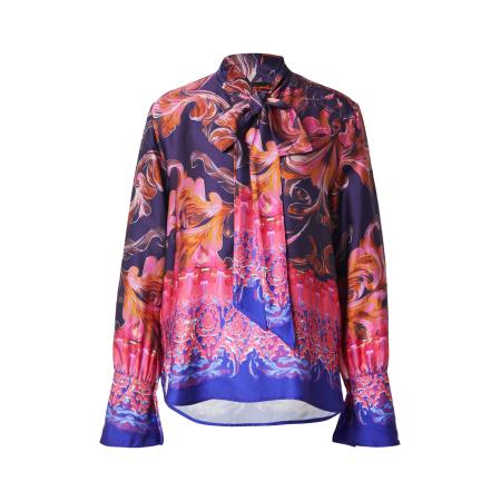 miss goodlife miss goodlife Blouse Happy Blue blauw / braam / donkeroranje / pink