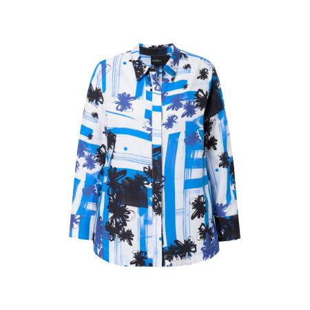 Ulla Popken Ulla Popken Blouse blauw / zwart / wit
