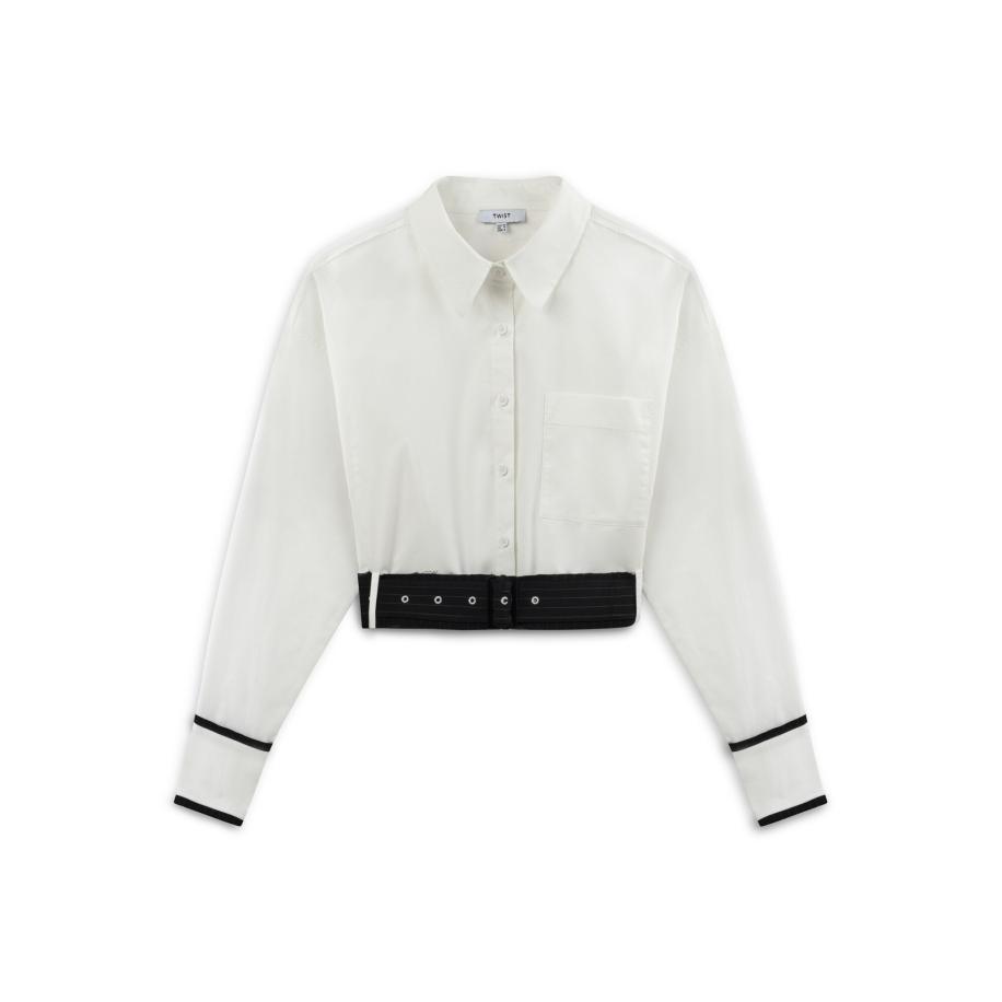 Twist Twist Blouse ecru / zwart -