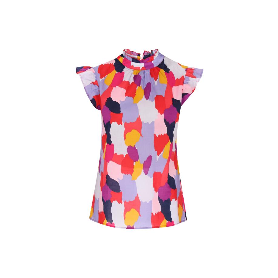 NALLY NALLY Blouse Fashion Look marine / curry / lila / rood -