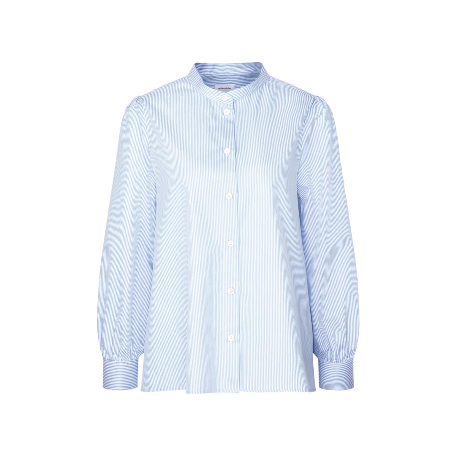 SEIDENSTICKER Blouse Schwarze Rose lichtblauw / wit Blauw