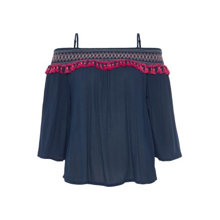 Lascana LASCANA Blouse crème / navy / rosa / magenta