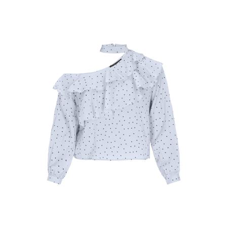 NAEMI NAEMI Blouse pastelblauw / zwart