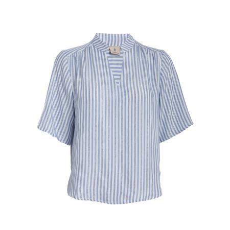 Peppercorn Peppercorn Blouse Hailey lichtblauw / zilver / wit