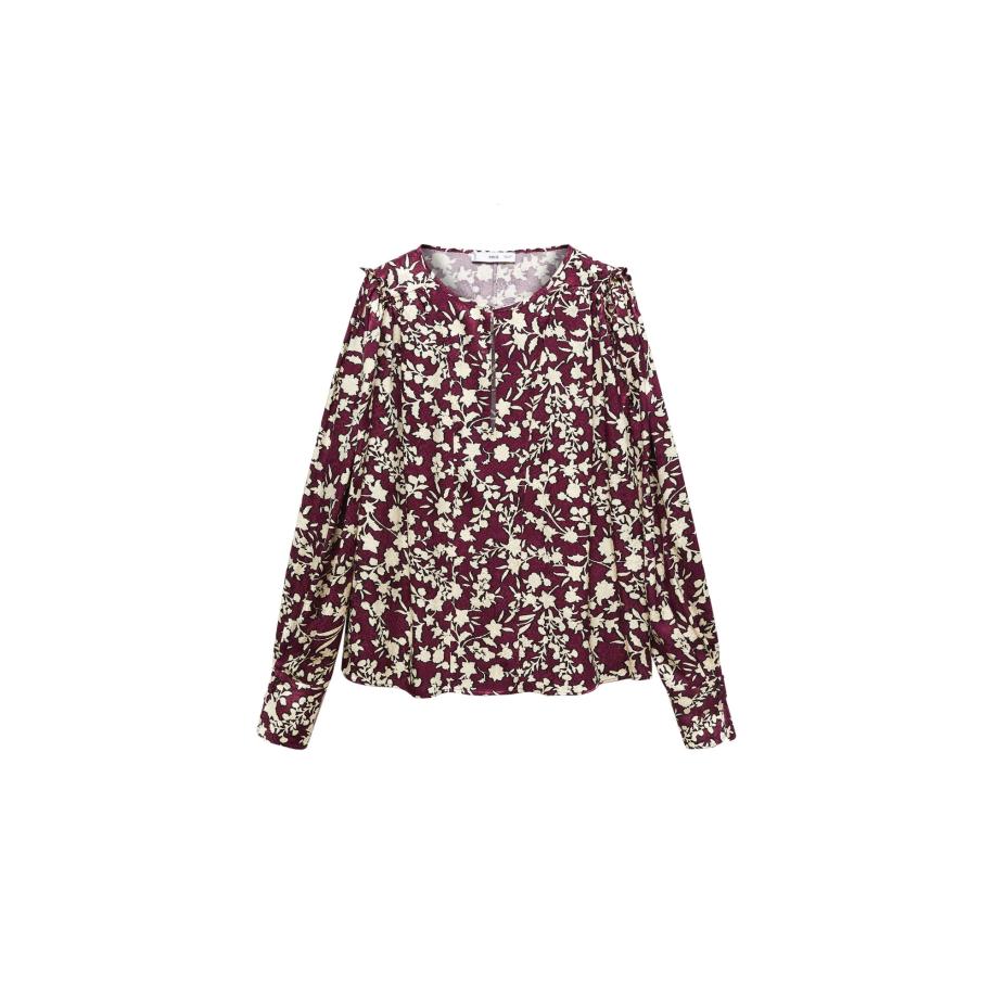 Mango MANGO Blouse BERRY crème / donkerrood / zwart -