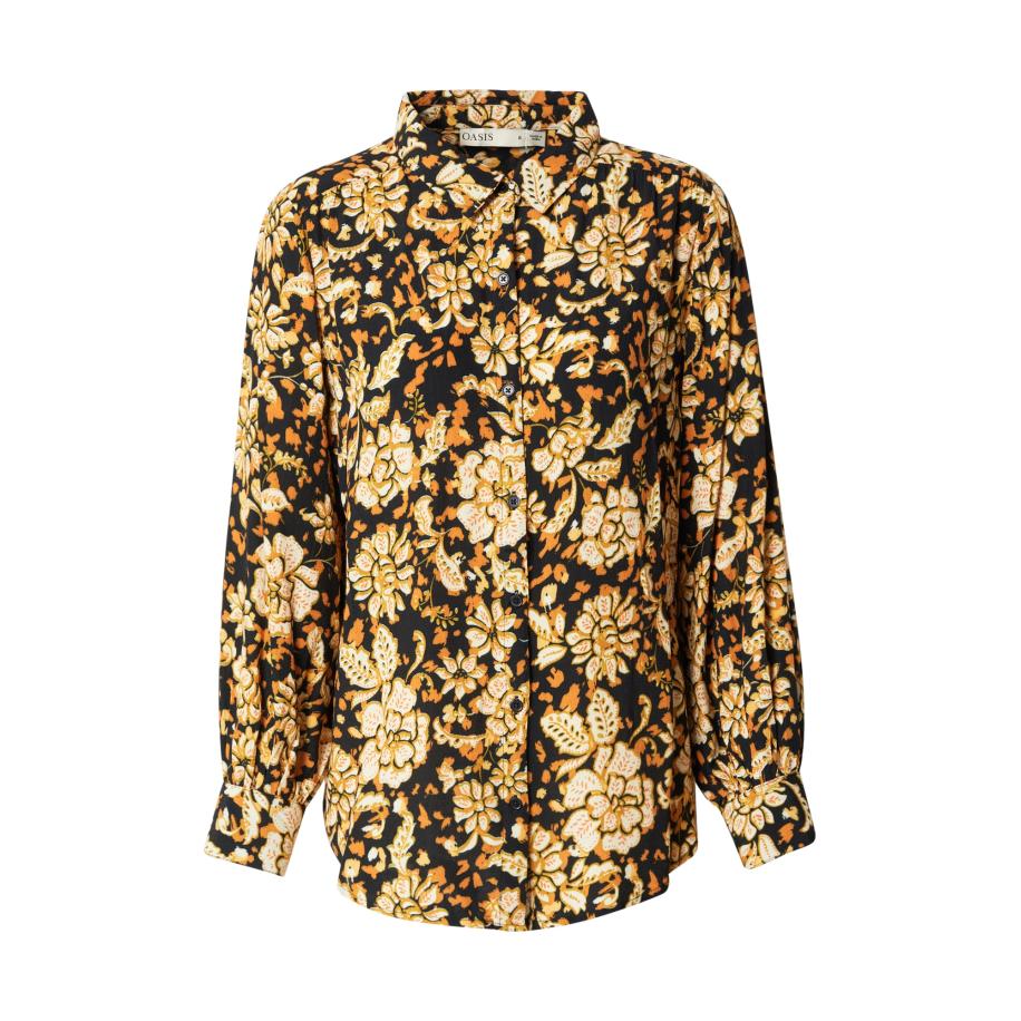 Oasis Oasis Blouse mosterd / koraal / zwart / wit -