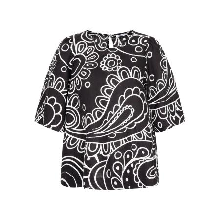 SEIDENSTICKER Blouse Schwarze Rose zwart / wit