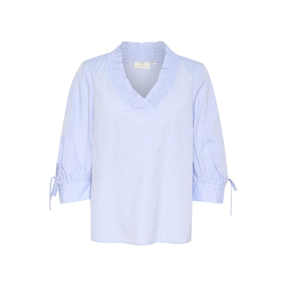 Kaffe Blouse KA Tara blauw / lichtblauw Blauw
