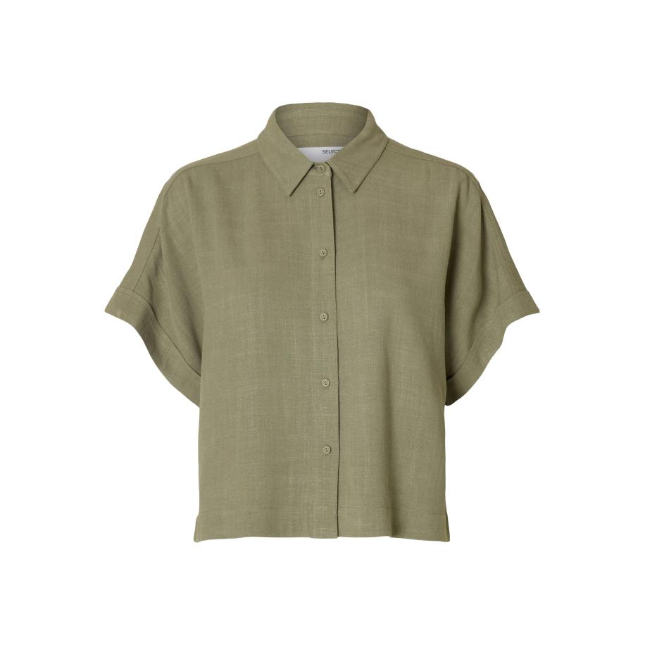 Selected SELECTED Blouse SLFViva donkergroen -