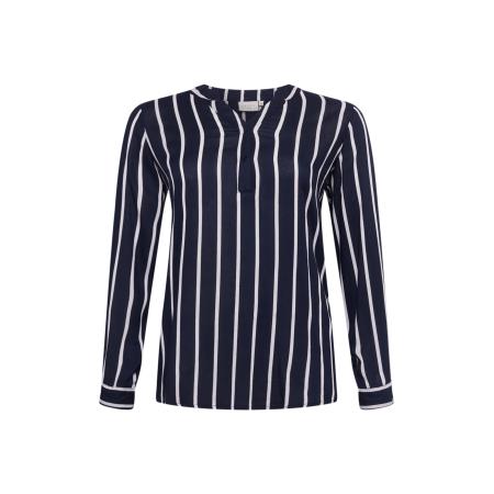 Kaffe KAFFE CURVE Blouse KCSida donkerblauw / wit