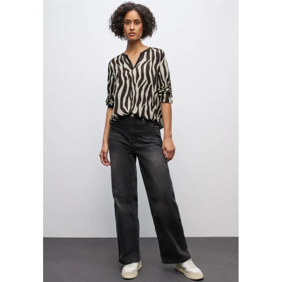 Street One Tuniek met tapedetails Bruin