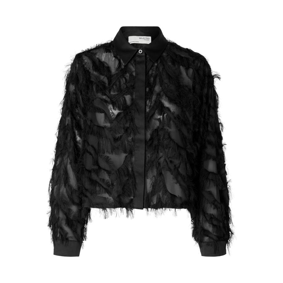Selected SELECTED Blouse SLFMYLINE zwart -