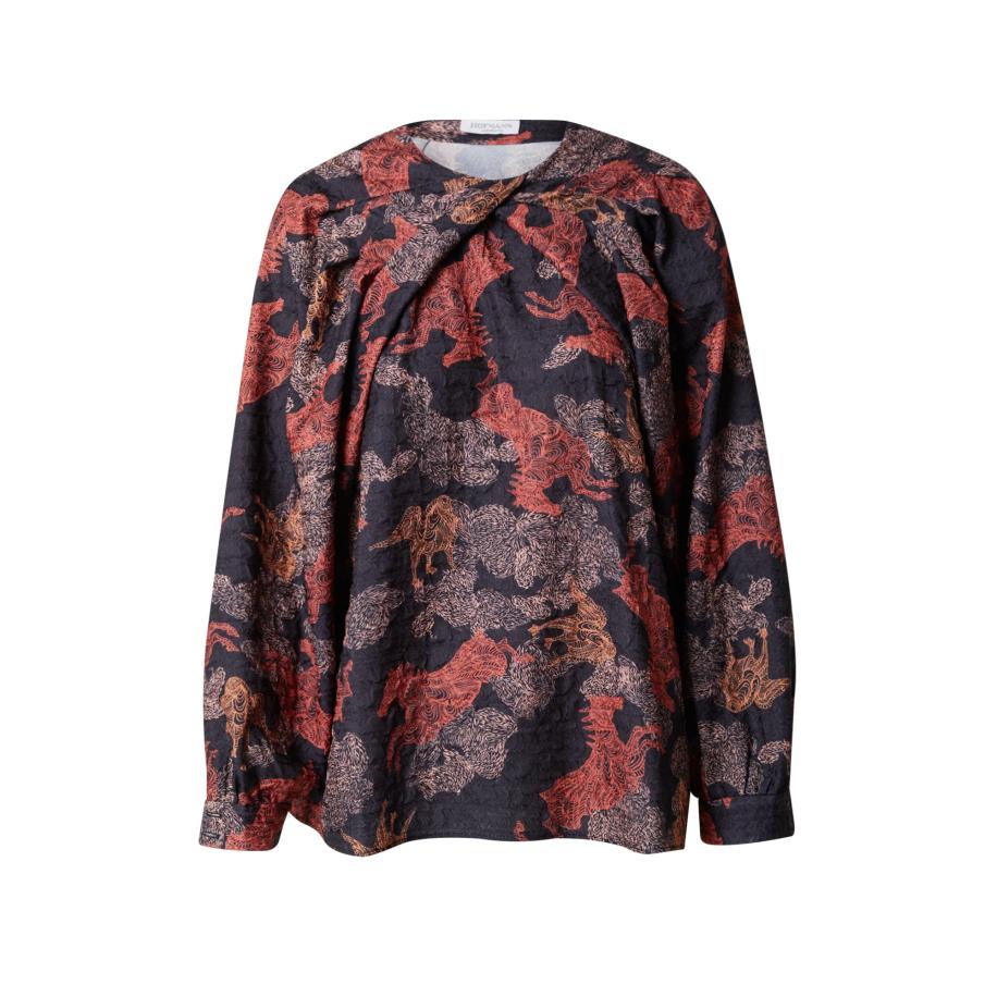 Hofmann Copenhagen Hofmann Copenhagen Blouse beige / navy / oranje / rood -