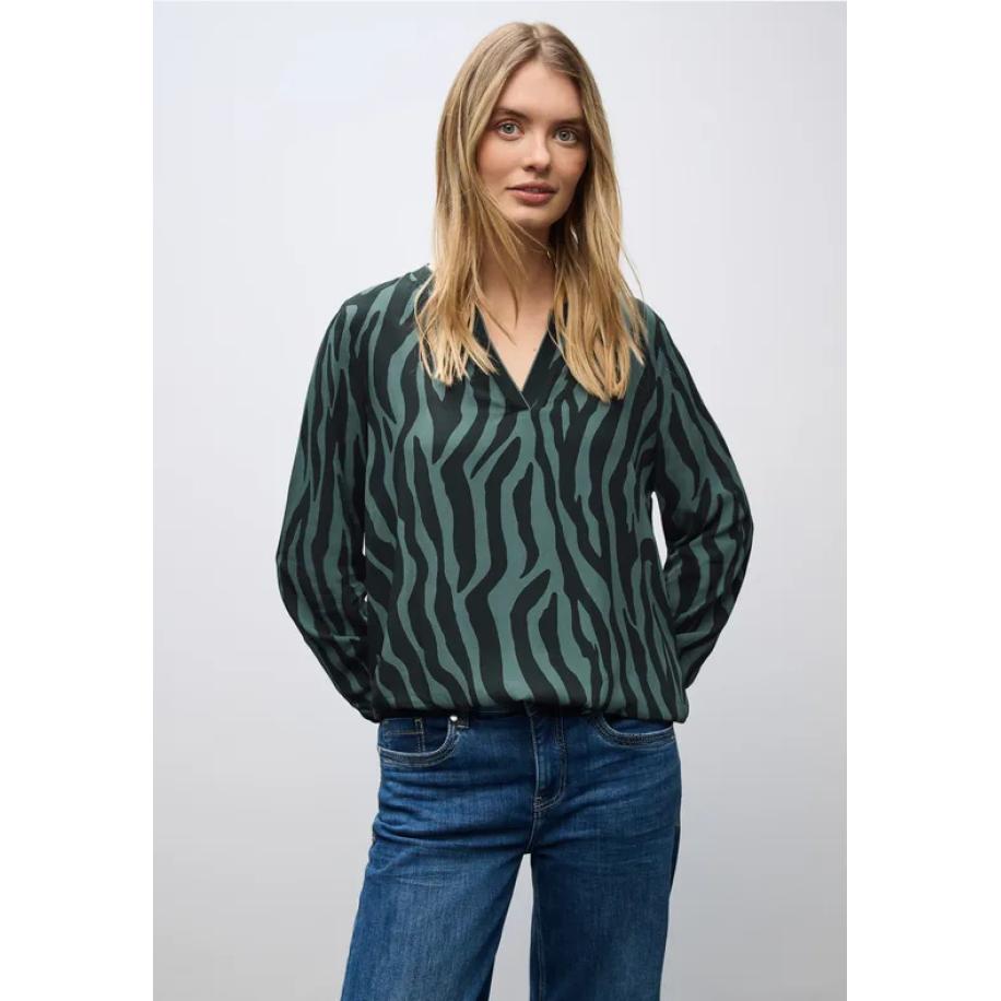 Street One Tuniek met tapedetails - Groen