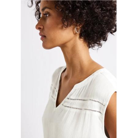 Street One Gekreukte bloes met band