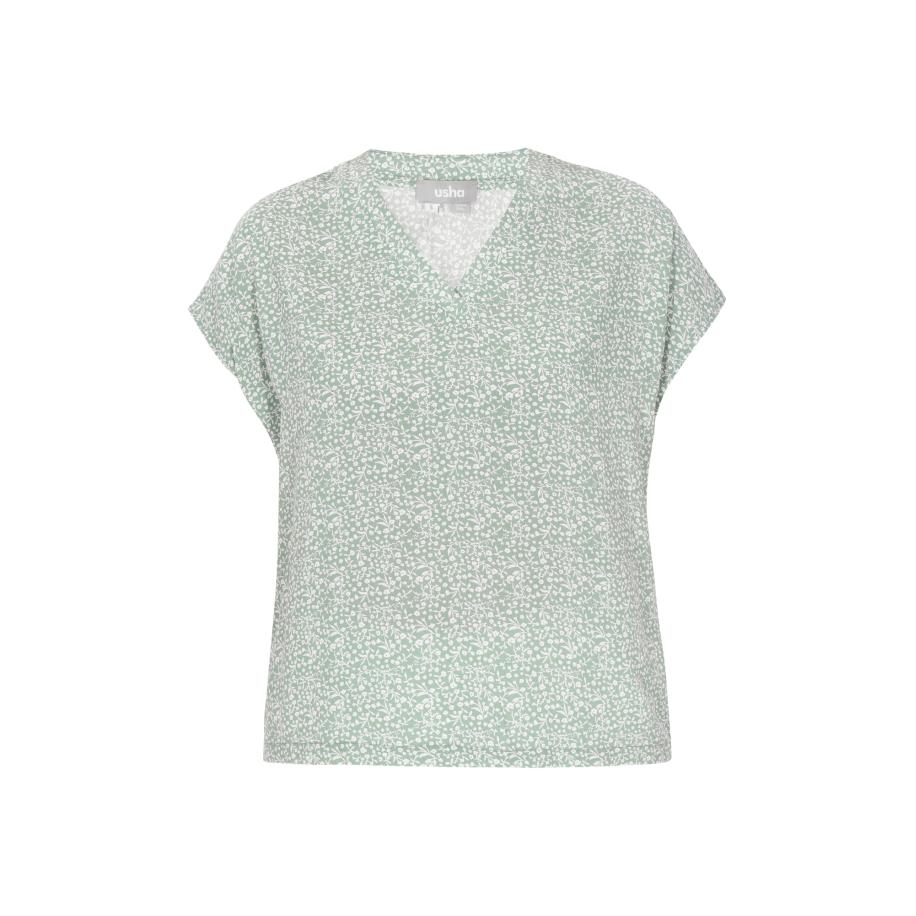 FELIPA FELIPA Blouse Fashion Look pastelgroen / wit -