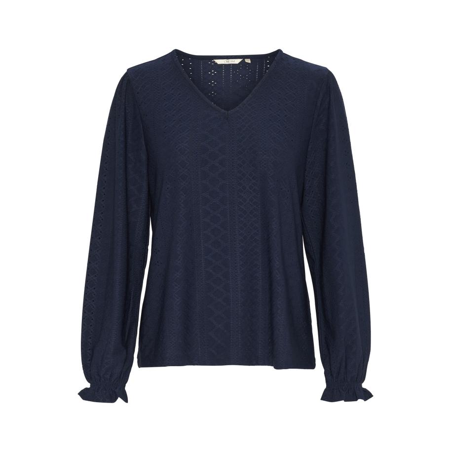 Cream Cream Blouse Mianna marine -