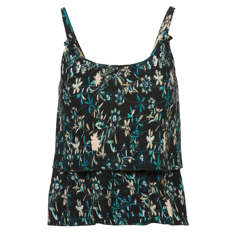 KOROSHI Blouse beige / blauw / zwart / wit Zwart