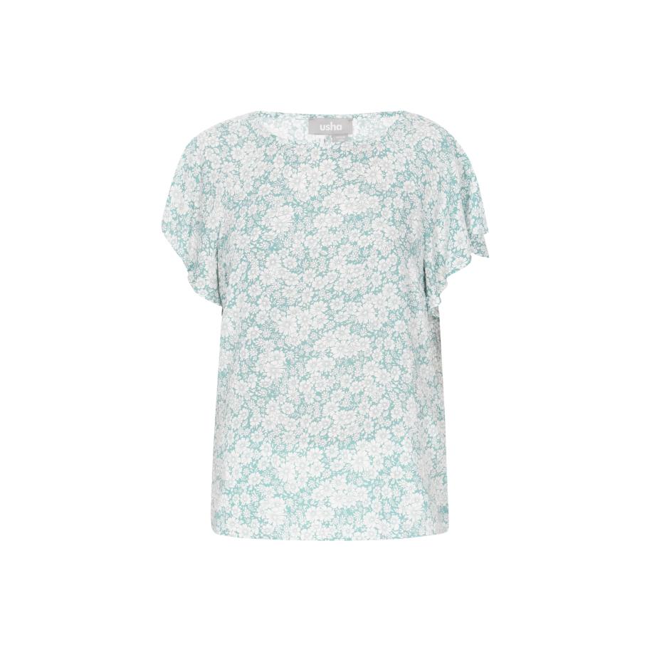 FELIPA FELIPA Blouse Fashion Look turquoise / wit -