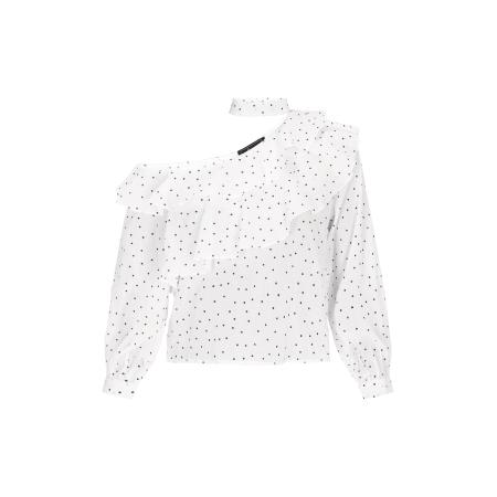 NAEMI NAEMI Blouse zwart / offwhite