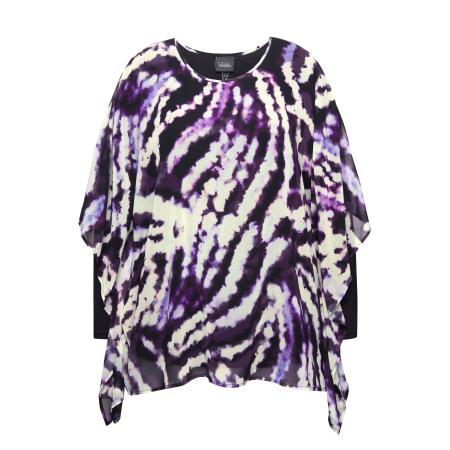 Ulla Popken Ulla Popken Blouse lila / zwart / wit