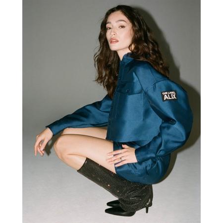 Alix The Label Woven Cropped Blouse