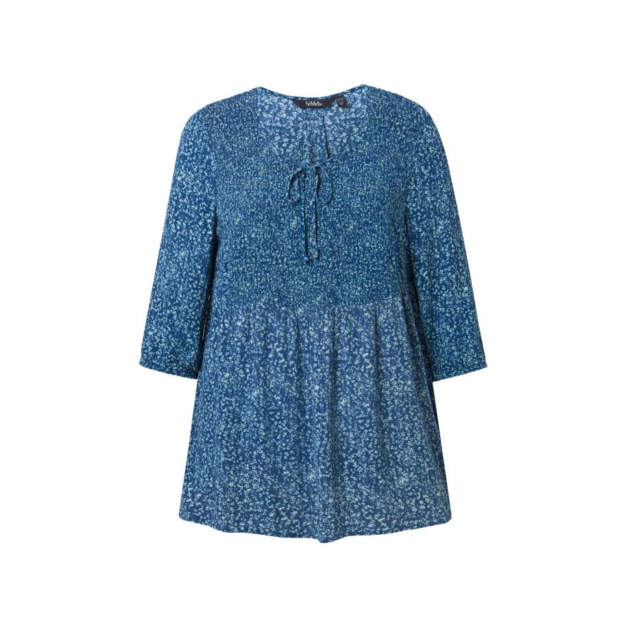 Ulla Popken Ulla Popken Blouse lichtblauw / donkerblauw -