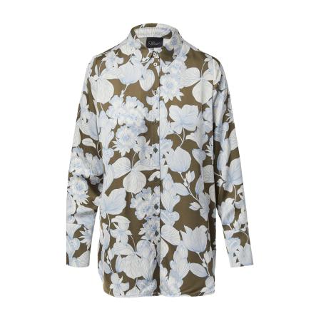 s.Oliver BLACK LABEL Blouse lichtblauw / olijfgroen / donkergroen / wolwit