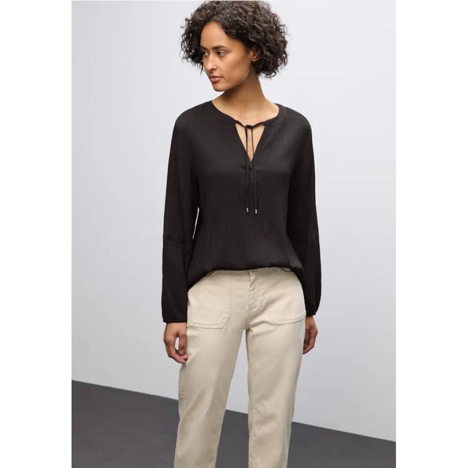 Street One Tuniek met structuur en tape Bruin