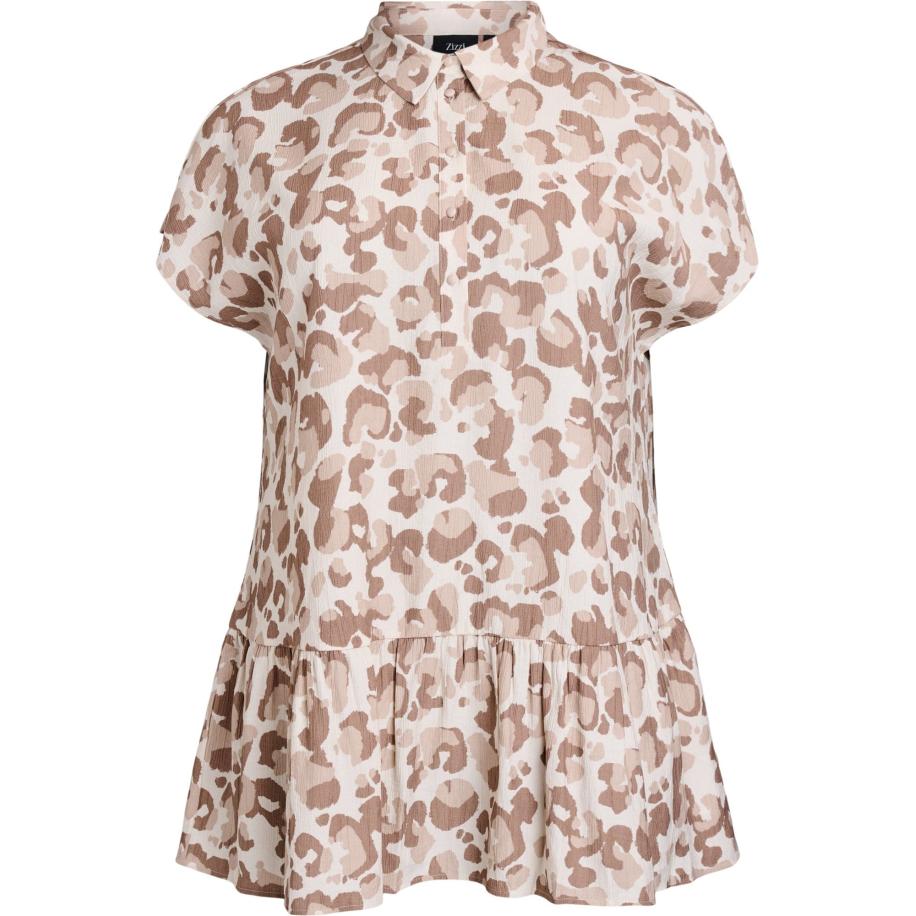 Zizzi Zizzi Tuniek Ecavia nude / camel / wit -