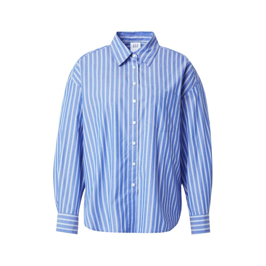 GAP GAP Blouse blauw denim / wit -