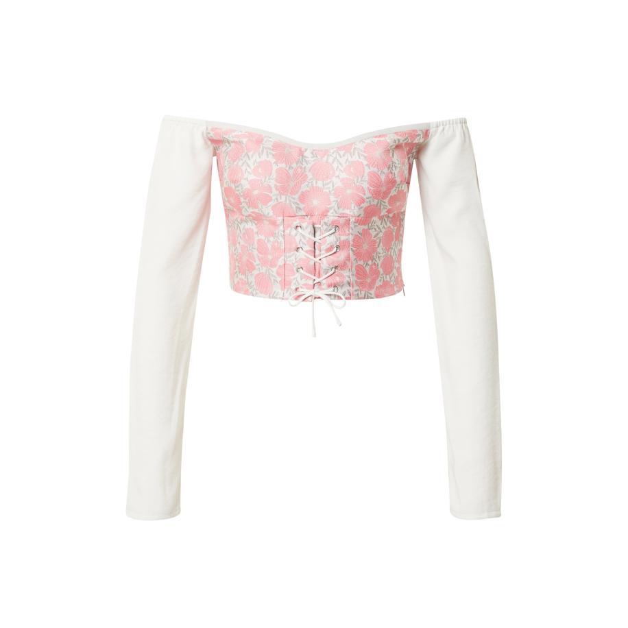 ABOUT YOU Katy Perry exclusive for ABOUT YOU Blouse Kim rosa / natuurwit Wit