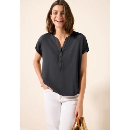 CECIL Blouse met korte mouwen in effen kleur