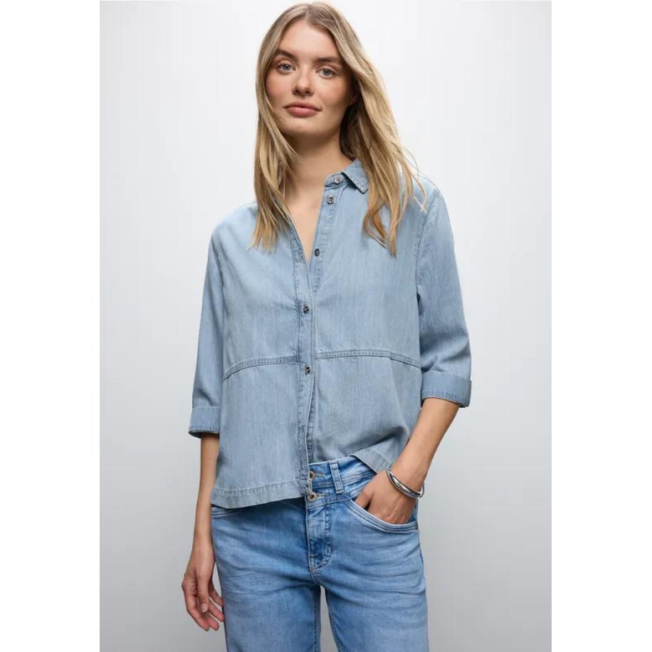 Street One Denim blouse - Blauw