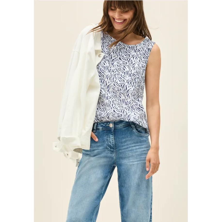 CECIL Blousetop met minimale print Wit