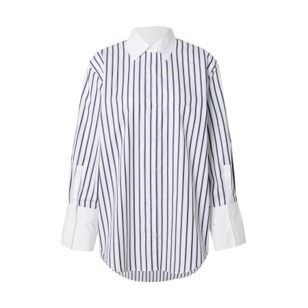 Hugo Boss HUGO Blouse Ebank donkerblauw / wit