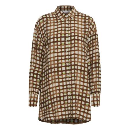 Fransa Fransa Blouse Misa beige / bruin / groen